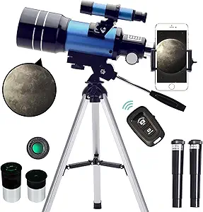 ToyerBee Telescope for Adults & Kids – 70mm Aperture 300mm Focal Length Portable Refractor Telescope with 15X–150X Magnification, Smartphone Adapter & Wireless Remote for Astronomy Beginners 71pwberesll. ac sy300 sx300 ql70 fmwebp