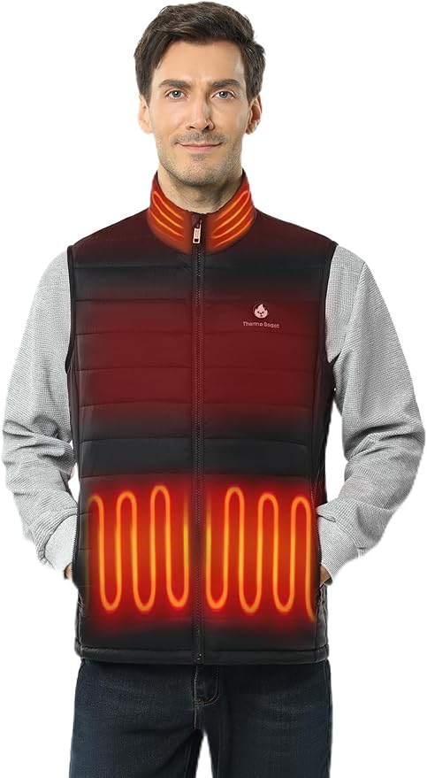 Men’s Heated Vest with Battery Pack – 4-Zone Electric Heating, Rechargeable Lightweight Heated Work Vest for Winter, Outdoor, and Cold Weather 71+gih0mnnl. ac sy879