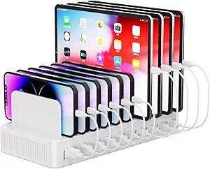 60W Multi-Device Charging Station – 10-Port USB Fast Charger Dock with Adjustable Dividers, Universal Desktop Charging Organizer for iPhone, Android, iPad, Tablets & Smart Devices 71zl22ejshl. ac sy300 sx300 ql70 fmwebp
