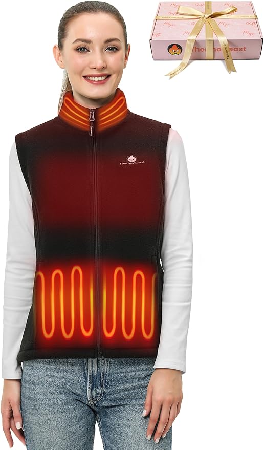 Women’s Heated Vest with Battery Pack – 4-Zone Electric Heating, Fleece-Lined Lightweight Heated Jacket for Winter, Outdoor, Golf, and Cold Weather 81ficvyr4dl. ac sy879