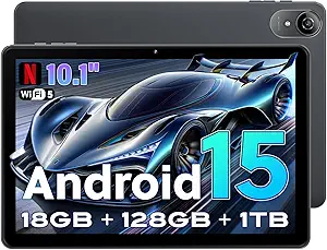 10" Android Tablet 15, Octa-Core Gaming Tablet with 18GB RAM (8GB+10GB Expand) 128GB Storage, 1TB TF Support, Widevine L1 HD Screen, Dual Speakers, 8MP+5MP Cameras, 5G WiFi, Bluetooth, 6000mAh, Face Unlock, GMS Certified 718fdfrkwll. ac sy300 sx300 ql70 fmwebp