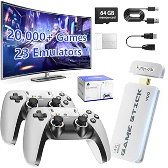 2026 New Retro Gaming Console Stick – 4K HDMI Plug & Play Retro Game Stick with 20,000+ Classic Games, 23 Emulators, Dual 2.4G Wireless Controllers, 64GB – Perfect Christmas Gift 51c0tmjyktl. sx342 sy445 ql70 fmwebp