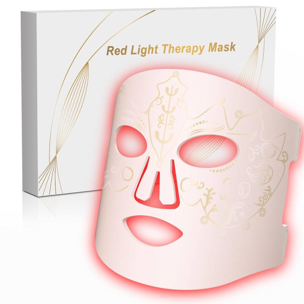 Red Light Therapy Mask for Face with Near-Infrared 850nm, LED Light Therapy Mask for Skin Rejuvenation, Portable & Rechargeable Red Light Facial Device with Remote Control 61h648otjll. sl1500