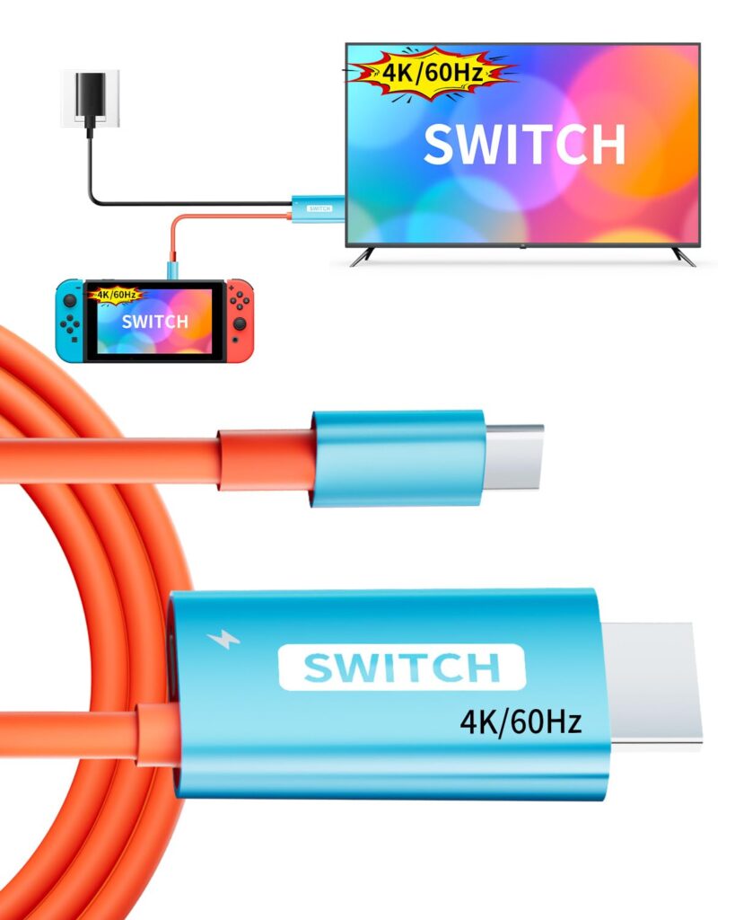 Switch 1 TV Dock Docking Station for Nintendo Switch – Portable 2025 Dock Adapter, 4K@60Hz TV Output, Compact Replacement Dock Compatible with Switch & Switch OLED (Blue & Red) 61qxoqbjzwl. sl1500