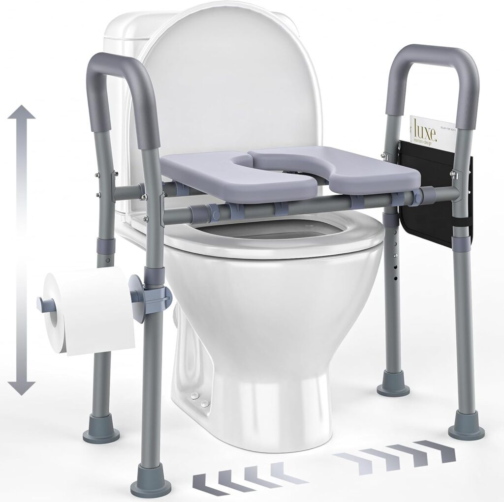 Dedibody Toilet Seat Riser for Seniors – Raised Toilet Seat with Handles, Adjustable Height & Width, Heavy-Duty Handicap Toilet Seat Supports up to 550 lb, Fits Any Toilet for Elderly & Pregnant Users 61zxmirvtll. ac sl1500 (1)