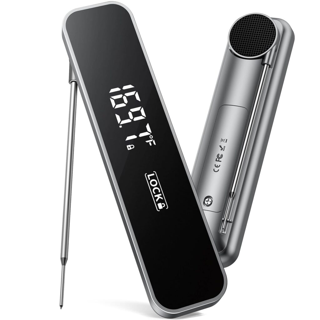 0.3S Instant Read Meat Thermometer, Digital Food Thermometer for Cooking, Grilling, BBQ, Candy, Air Fryer & Griddle, Kitchen Gadget Essential Gift for Him 71 fsyuyvzl. sl1500