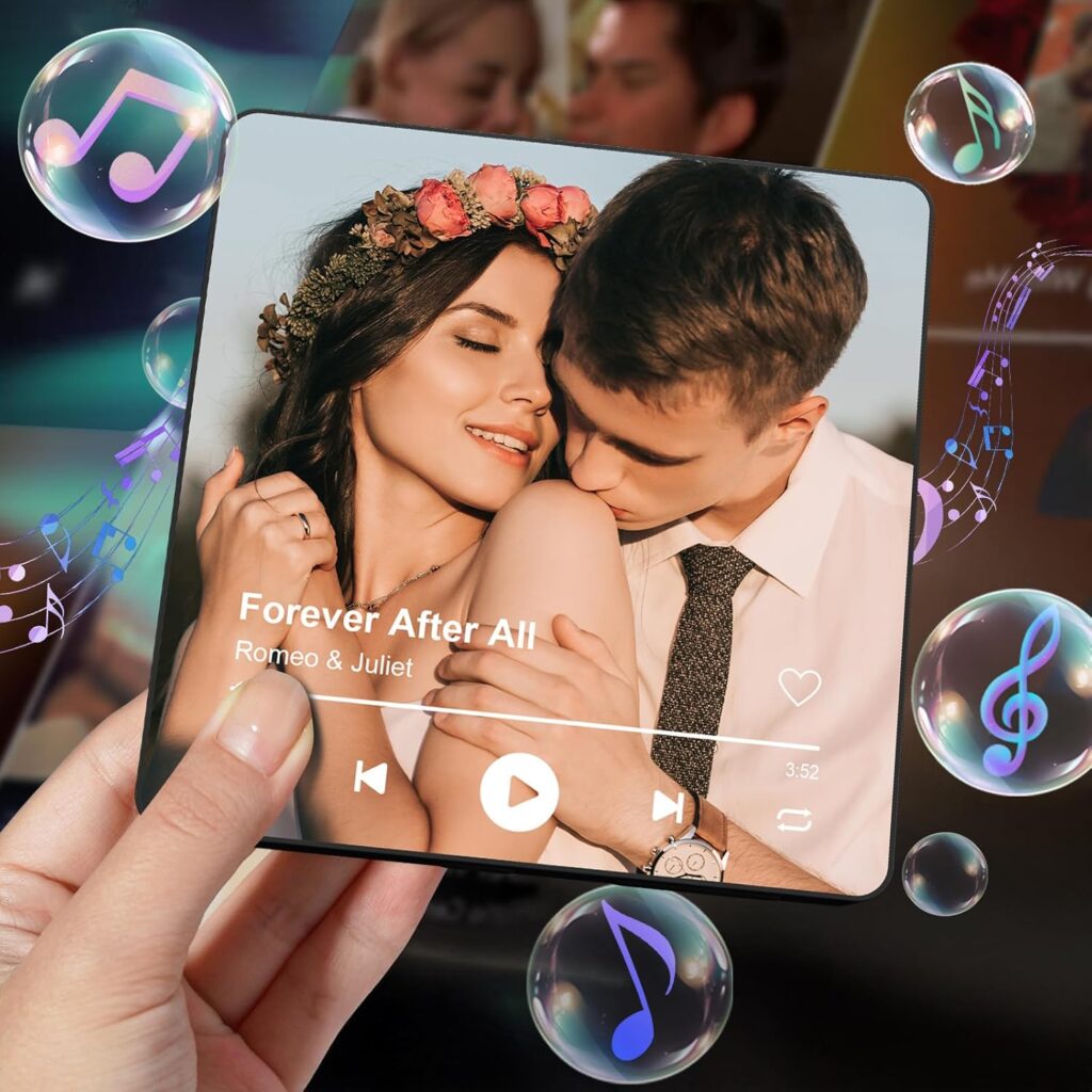 Valentine’s Day Personalized Music Fridge Magnet for Her & Him, Custom Song Photo Magnet with Voice Recording, Musical Photo Frame Gift for Couples, Girlfriend, Boyfriend, Husband & Wife 715aypzcbwl. ac sl1500