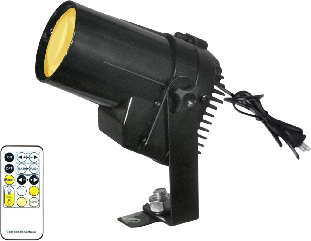 PinSpot Light, SENLAN 12W LED Disco Ball Spotlight, Dual Color Cool White & Warm White, DJ Pin Spot Stage Light with IR Remote Controller for Mirror Ball, Parties & Events 71phruifzkl. ac sl1500
