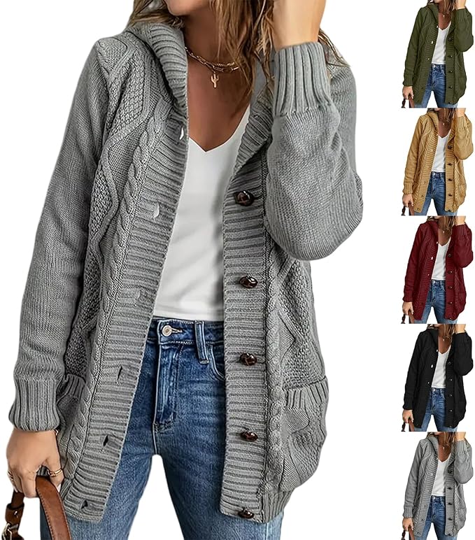 Chunky Cardigan Sweaters for Women – Cable Knit Open Front Oversized Long Cardigan, Button-Up Fall Jacket with Pockets 81hznzj4lnl. ac sx679