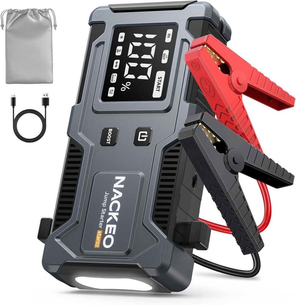8000A Car Battery Jump Starter – Portable Jump Box for All Gas & Up to 12L Diesel Engines, Power Bank with LCD Display & LED Light 71mvorsif9l. ac sl1500