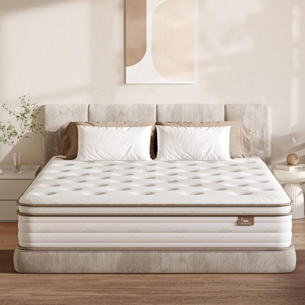 Queen Size 12" Hybrid Mattress in a Box – Memory Foam & Pocket Spring Mattress, Medium Firm Bed for Pressure Relief & Motion Isolation 81kmodiildl. ac sl1500