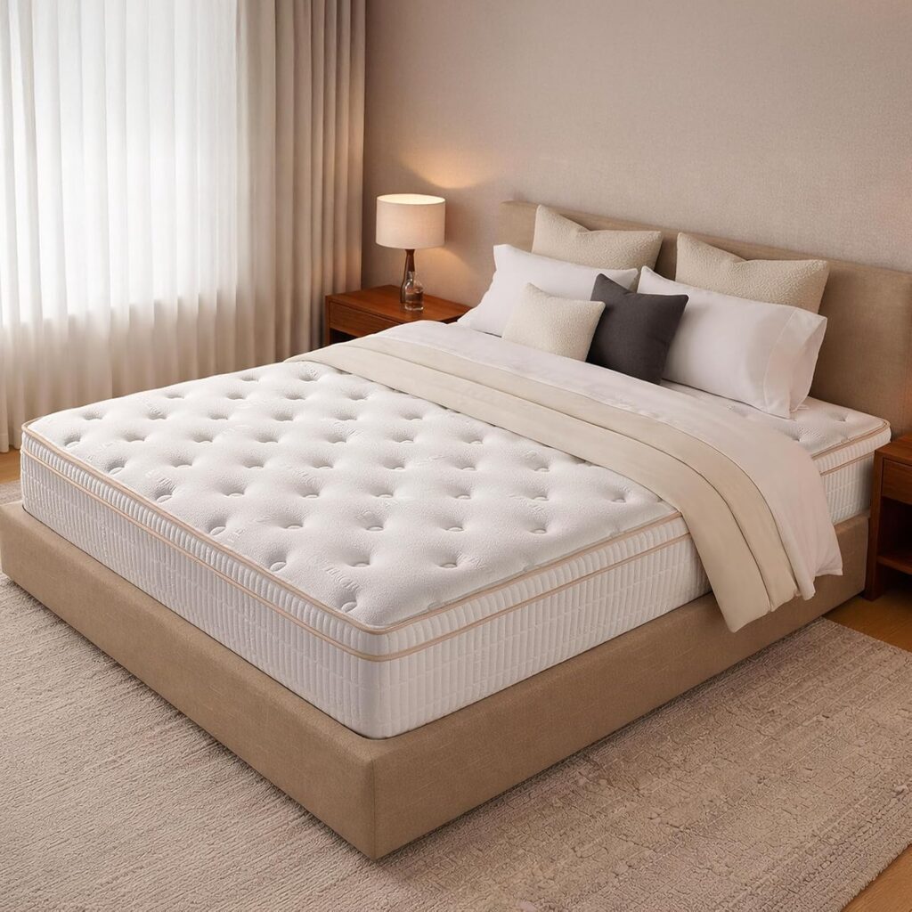 Full Size 12" Hybrid Mattress – Medium Firm Memory Foam & Individually Wrapped Coils, CertiPUR-US Certified, Fiberglass-Free Bed 81mfl3uce5l. ac sl1500