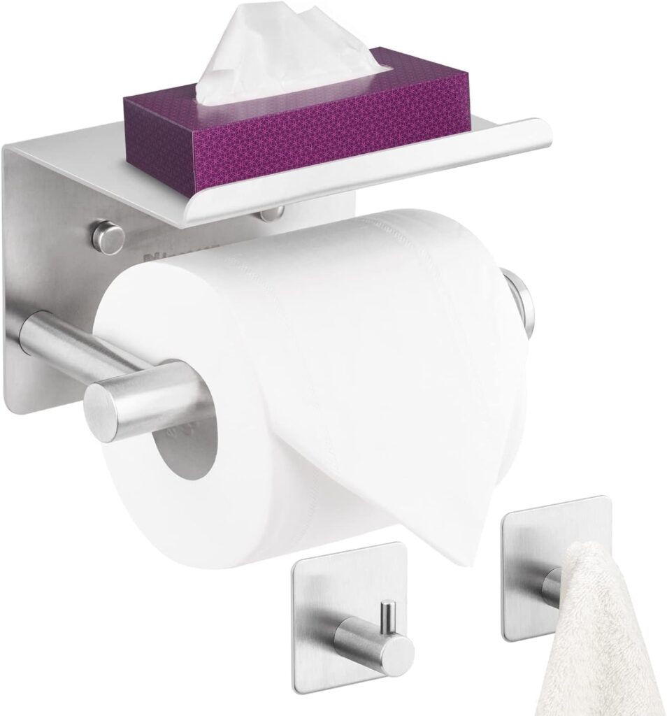 Toilet Paper Holder with Shelf 61qfps68bkl. ac sl1500