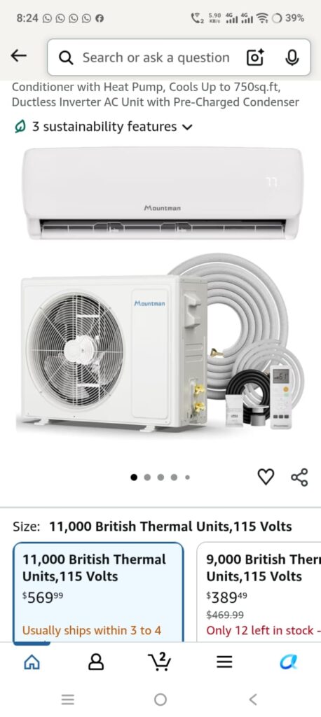Mountman 11000BTU Mini Split Ac img 20260702 wa0001